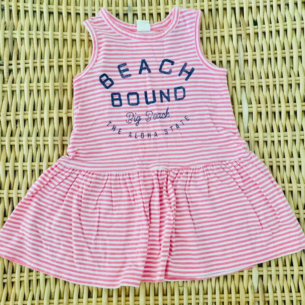 Tucker + Tate red and white striped dress 12m